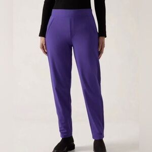 NWT Athleta Brooklyn Lined Pants Purple/ Noble Blue Size 10 Petite